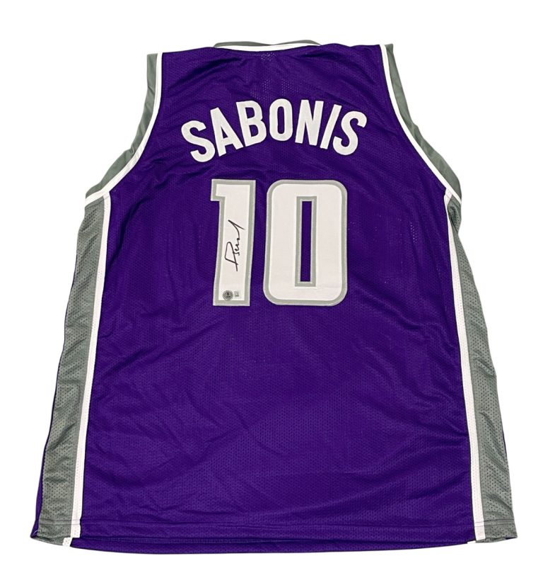 Domantas Sabonis Signed Sacramento Kings Custom Jersey Beckett Witness BAS COA