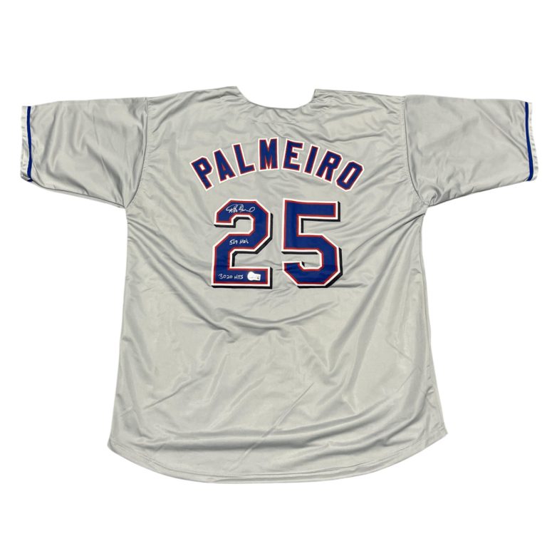 Rafael Palmeiro Signed Rangers Custom Jersey w/ 569 3020 Beckett W BAS COA