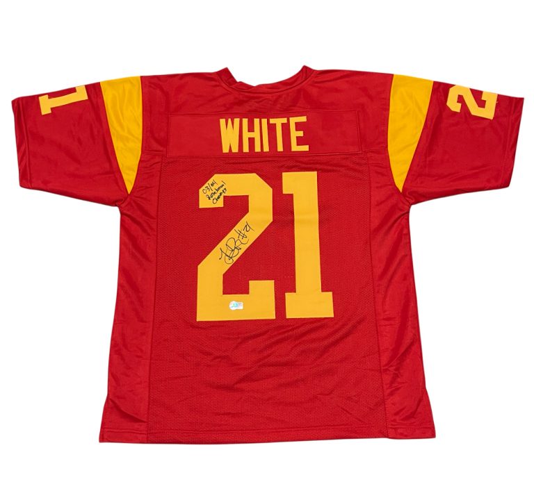 LenDale White Signed USC Custom Jersey w/ 03/04 Rosebowl Champ Beckett W BAS COA