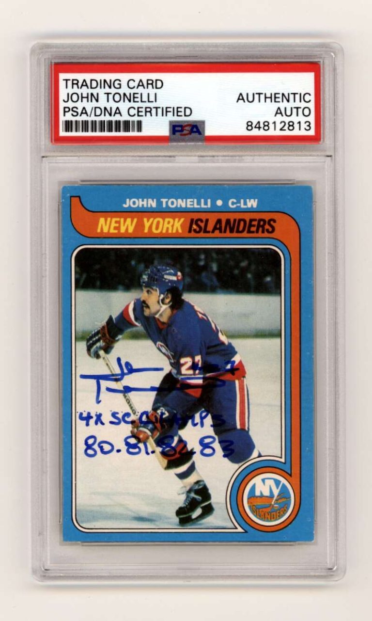 John Tonelli 1979-80 O-Pee-Chee OPC #146 RC w/ SC Insc Signed PSA Authentic Auto