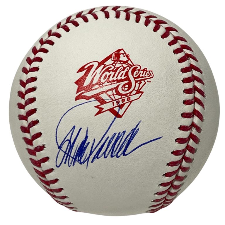 Jorge Posada Signed 1998 World Series ROMLB Baseball Beckett BAS COA Yankess