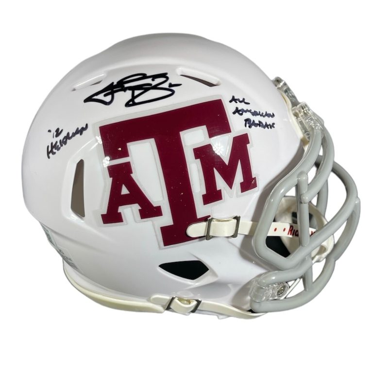 Johnny Manziel Signed Texas A&M Mini Helmet w/ HT + Bad A$$ Beckett Wit BAS COA