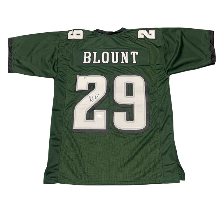 LeGarrette Blount Signed Eagles Custom Jersey Beckett Witness BAS COA