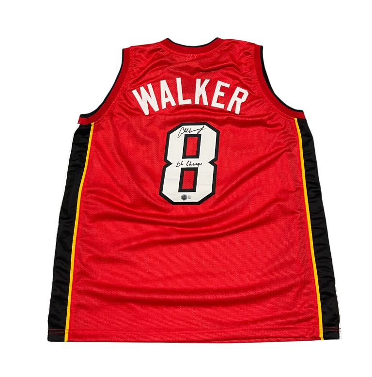 Antoine Walker Signed Miami Heat Custom Jersey w/ 06 Champs Beckett W BAS COA