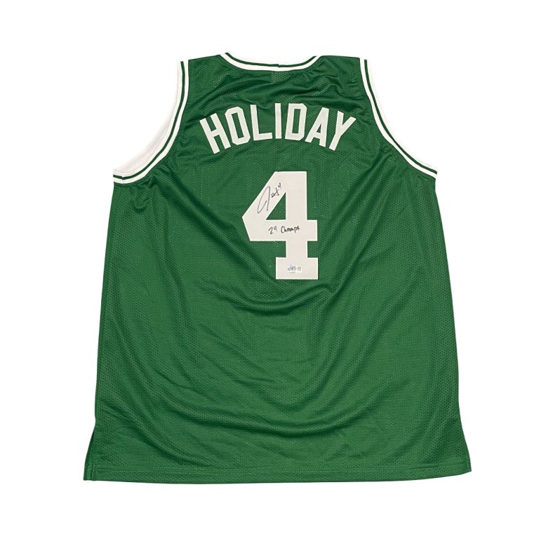 Jrue Holiday Signed Boston Celtics Custom Jersey w/ 24 Champs Beckett W BAS COA