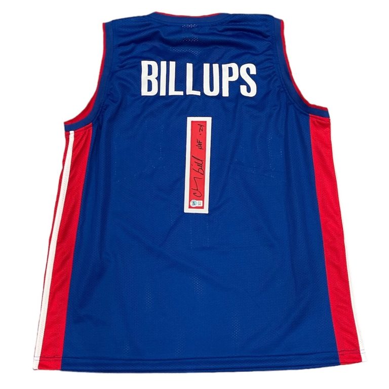 Chauncey Billups Signed Detroit Pistons Custom Jersey w HOF 24 Beckett W BAS COA