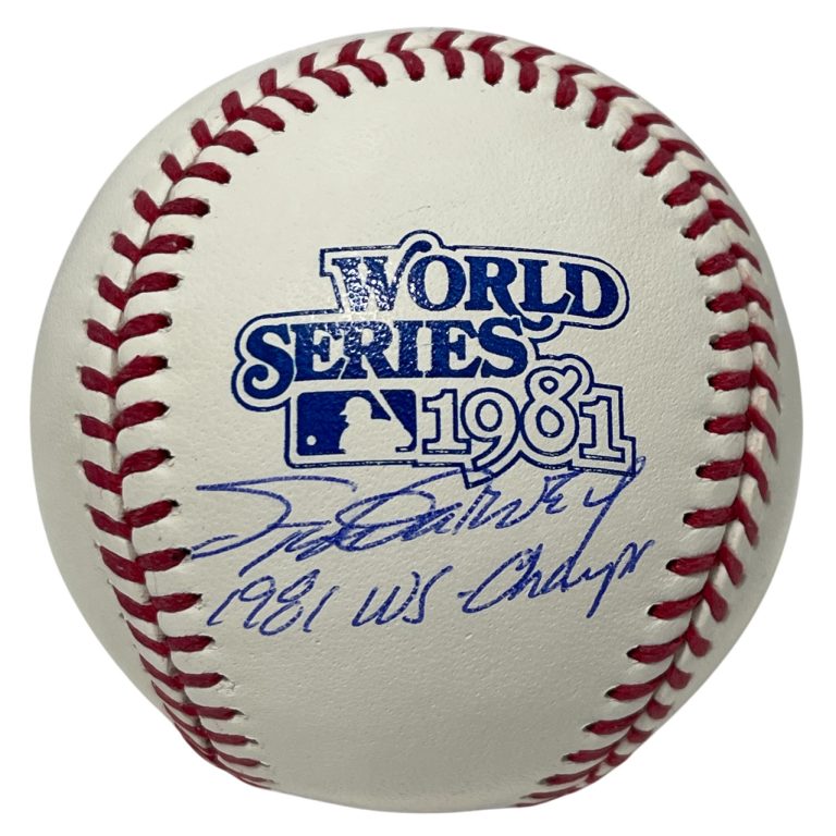 Steve Garvey Signed Auto 1981 World Series Baseball w/ WS Champs Beckett BAS COA