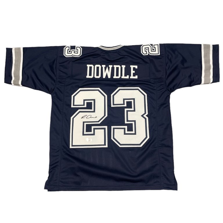 Rico Dowdle Signed Dallas Cowboys Custom Jersey Beckett Witness BAS COA
