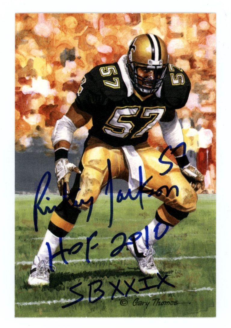 Rickey Jackson Signed Auto GLAC Goal Line Art Card 255 w/ 2 Ins TRISTAR HOLO COA