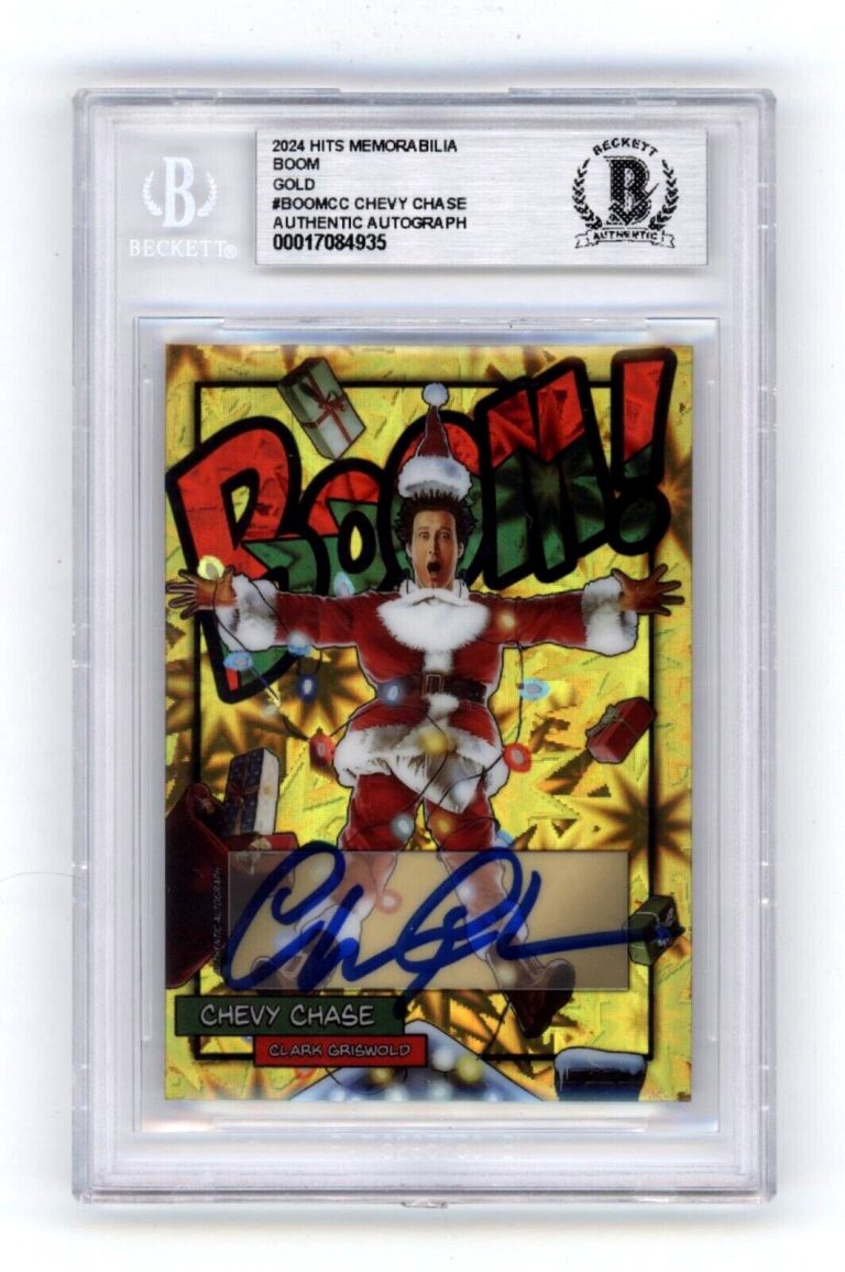 Chevy Chase 2024 Hits Memorabilia BOOM Gold #/10 Signed BGS BAS Auto X-Mas