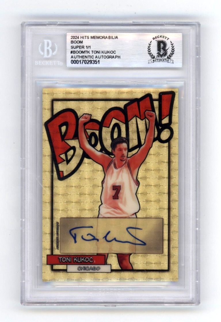 Toni Kukoc 2024 Hits Memorabilia BOOM Super #1/1 Signed BGS BAS Auto Bulls HOF