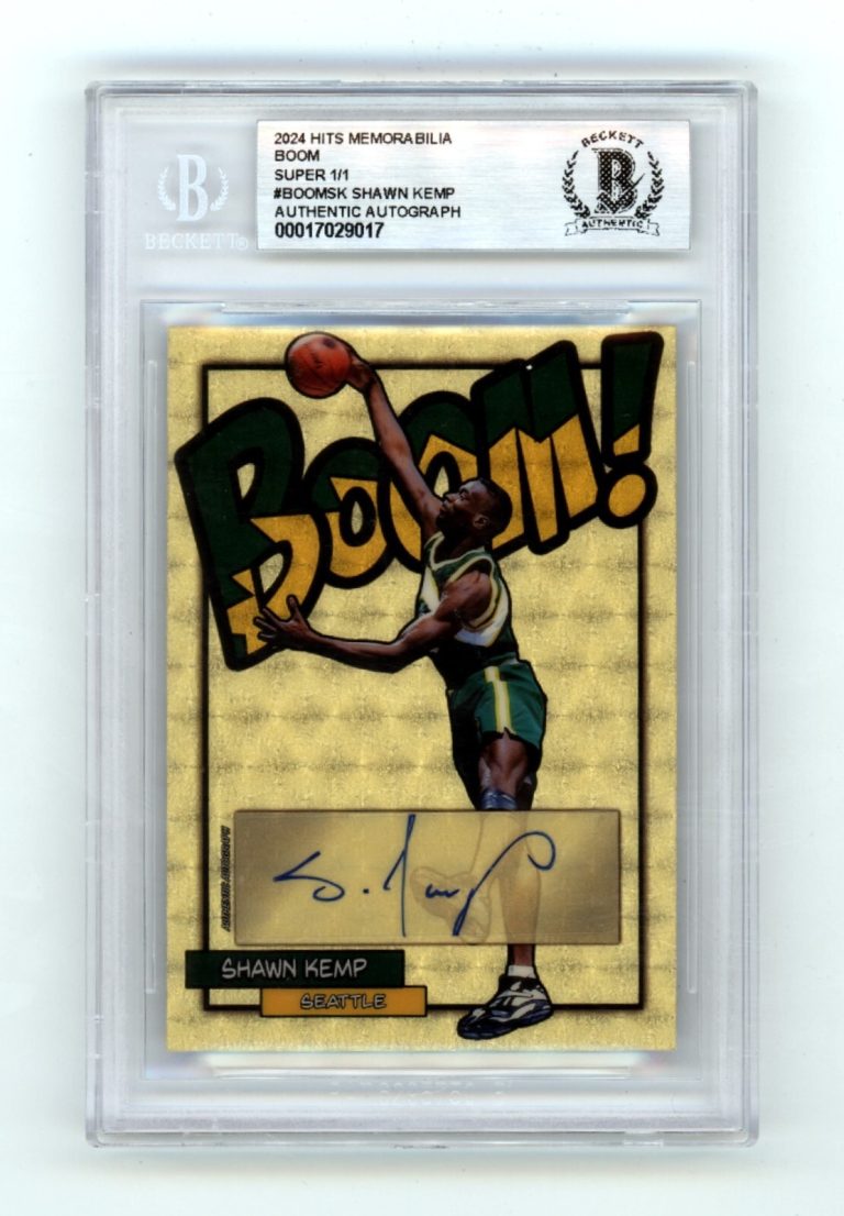 Shawn Kemp 2024 Hits Memorabilia BOOM Super #1/1 Signed BGS BAS Auto Sonics