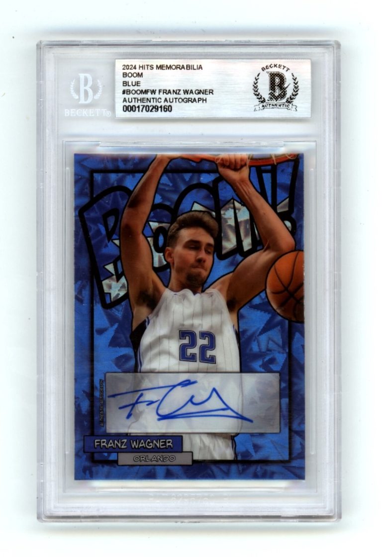 Franz Wagner 2024 Hits Memorabilia BOOM Blue #/2 Signed BGS BAS Auto Magic