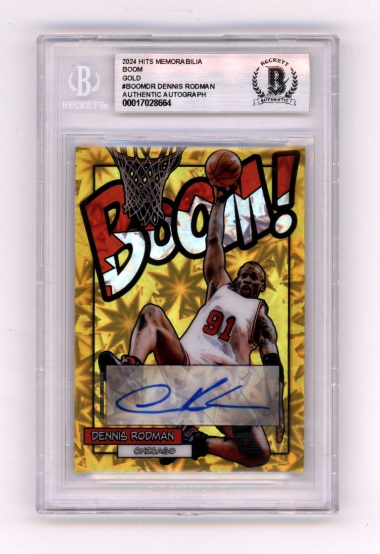 Dennis Rodman 2024 Hits Memorabilia BOOM Gold #/10 Signed BGS BAS Auto Bulls