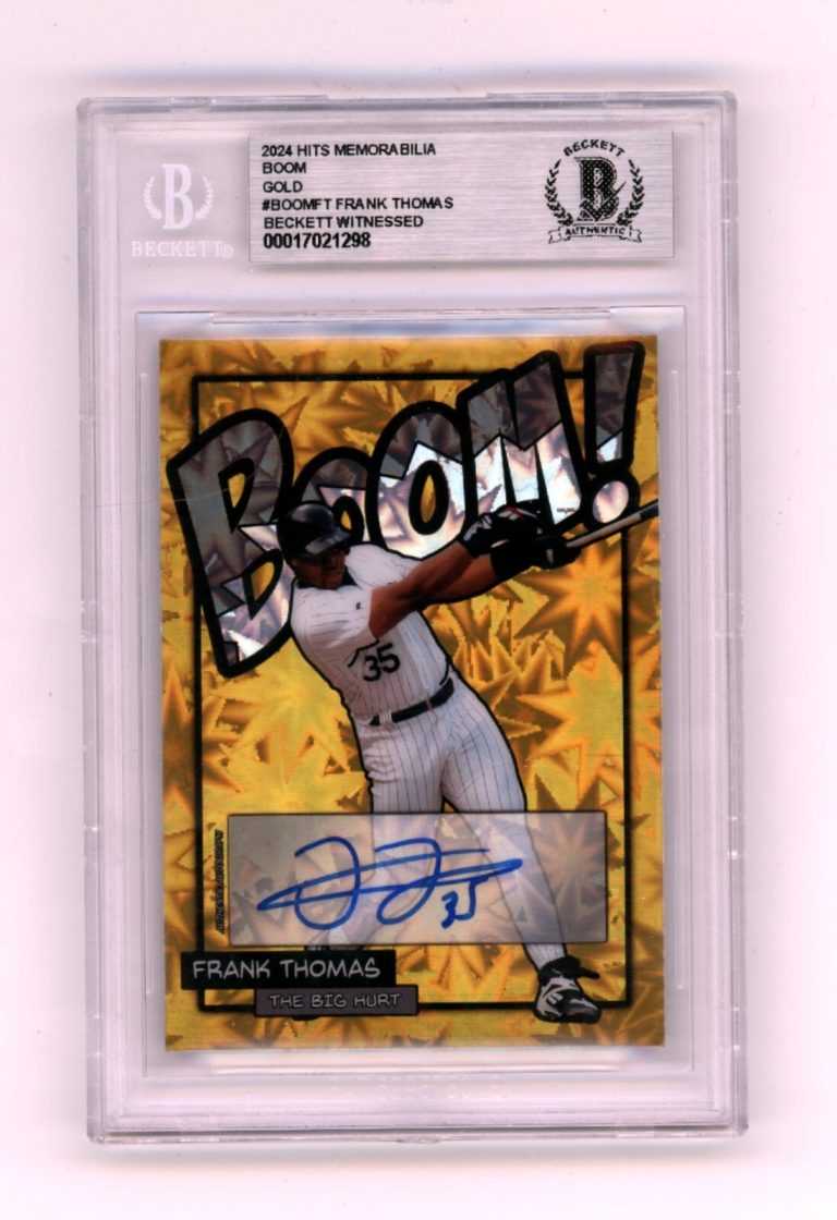 Frank Thomas 2024 Hits Memorabilia BOOM Gold #/10 Signed BGS BAS Auto White Sox