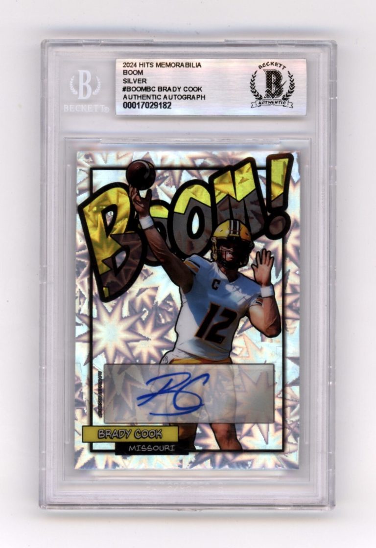 Brady Cook 2024 Hits Memorabilia BOOM Silver Jersey # 12/12 Signed BGS BAS Auto