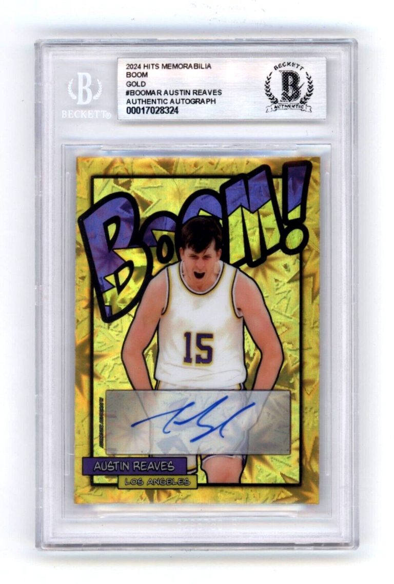 Austin Reaves 2024 Hits Memorabilia BOOM Gold #/10 Signed BGS BAS Auto Lakers