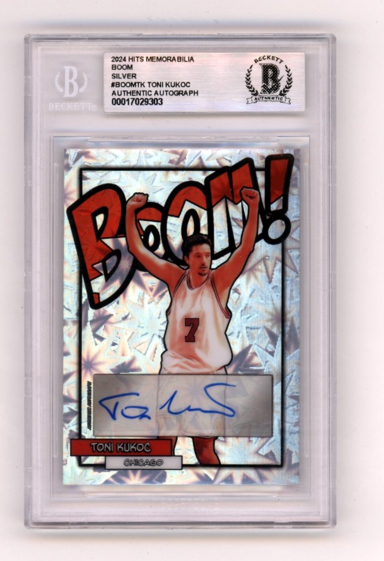 Toni Kukoc 2024 Hits Memorabilia BOOM Silver Signed BGS BAS Auto Bulls