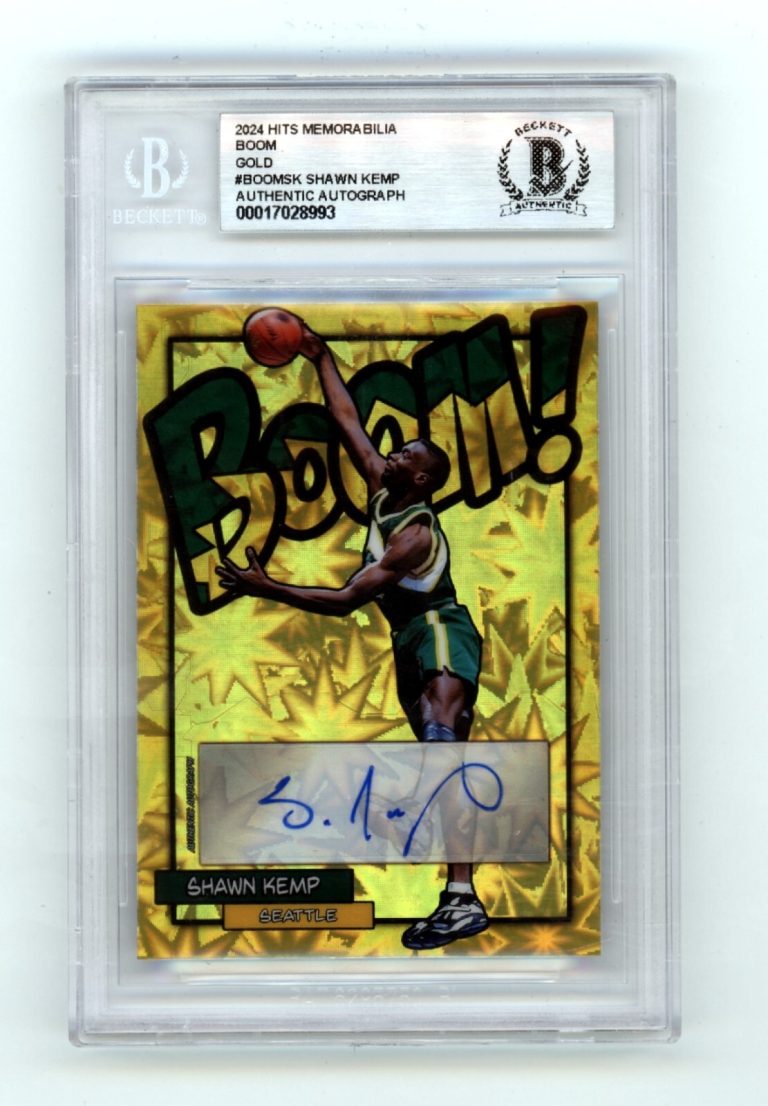 Shawn Kemp 2024 Hits Memorabilia BOOM Gold #/10 Signed BGS BAS Auto Sonics
