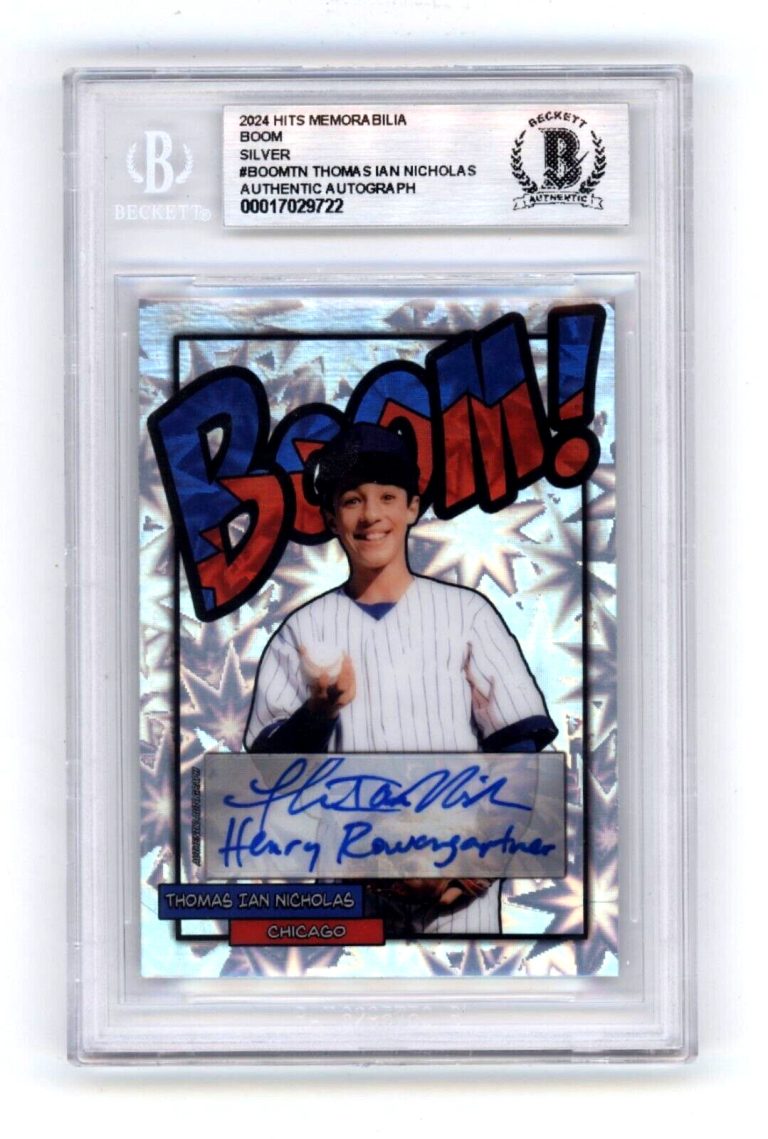 Thomas Ian Nicholas 2024 Hits Memorabilia BOOM Silver Signed BGS BAS Auto Cubs