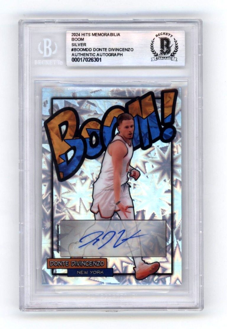 Donte DiVincenzo 2024 Hits Memorabilia BOOM Silver Signed BGS BAS Auto Knicks