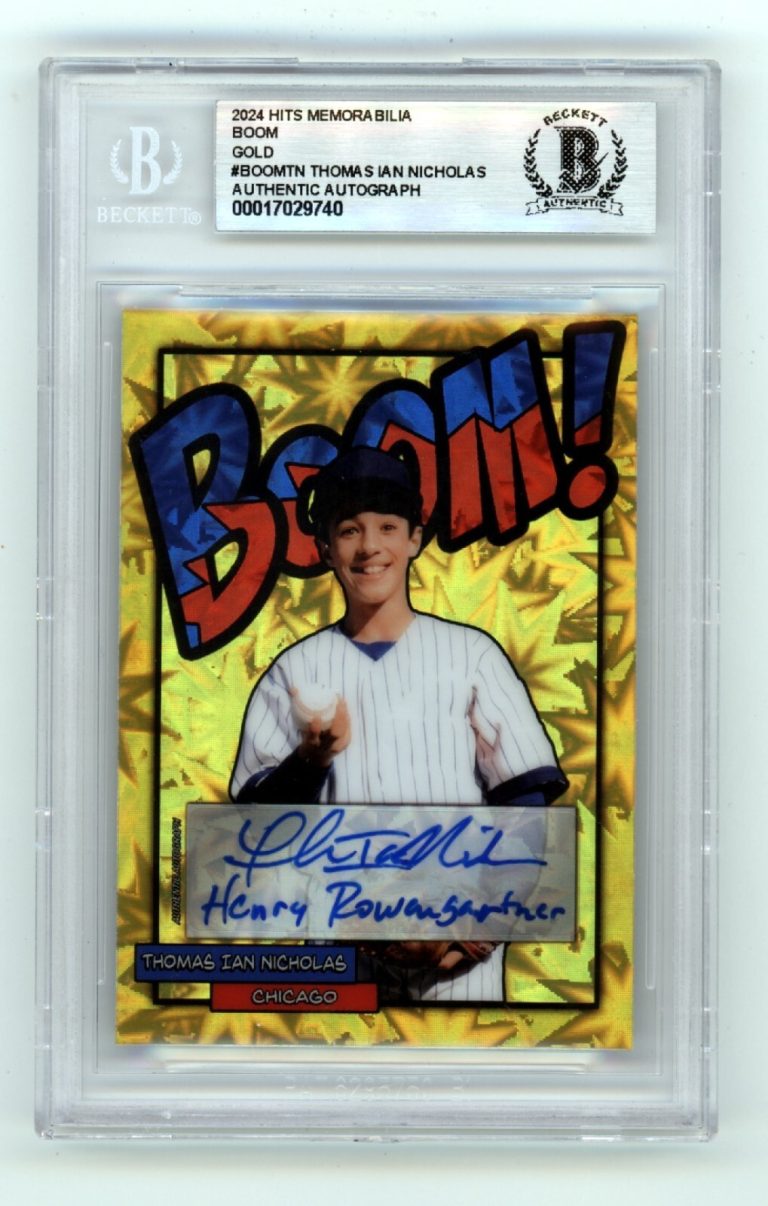 Thomas Ian Nicholas 2024 Hits Memorabilia BOOM Gold /10 Signed BGS BAS Auto Cubs