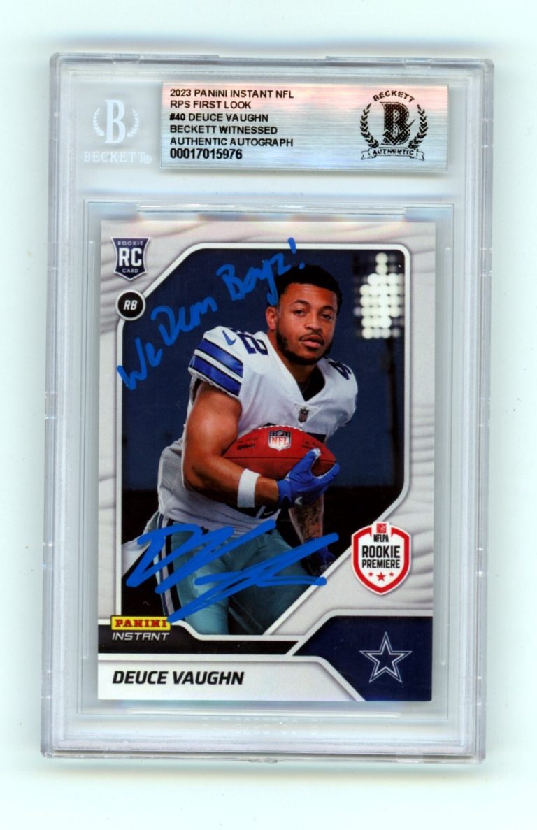 Deuce Vaughn 2023 Panini Instant RC /594 Signed We Dem Boys! Ins BGS Auto