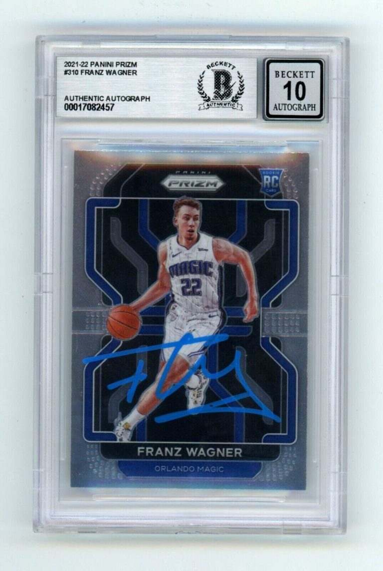 Franz Wagner 2021-22 Panini Prizm #310 Rookie RC Signed Beckett BAS BGS 10 Auto