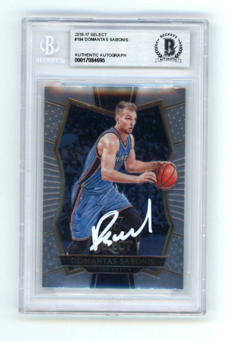 Domantas Sabonis 2016-17 Select #194 Rookie RC Signed Beckett BAS BGS Auth Auto