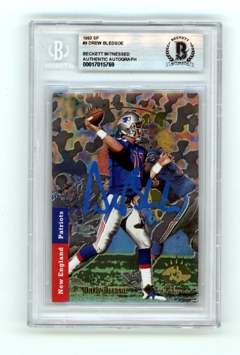 Drew Bledsoe 1993 Upper Deck SP #9 Signed Rookie RC Beckett BGS Authentic Auto