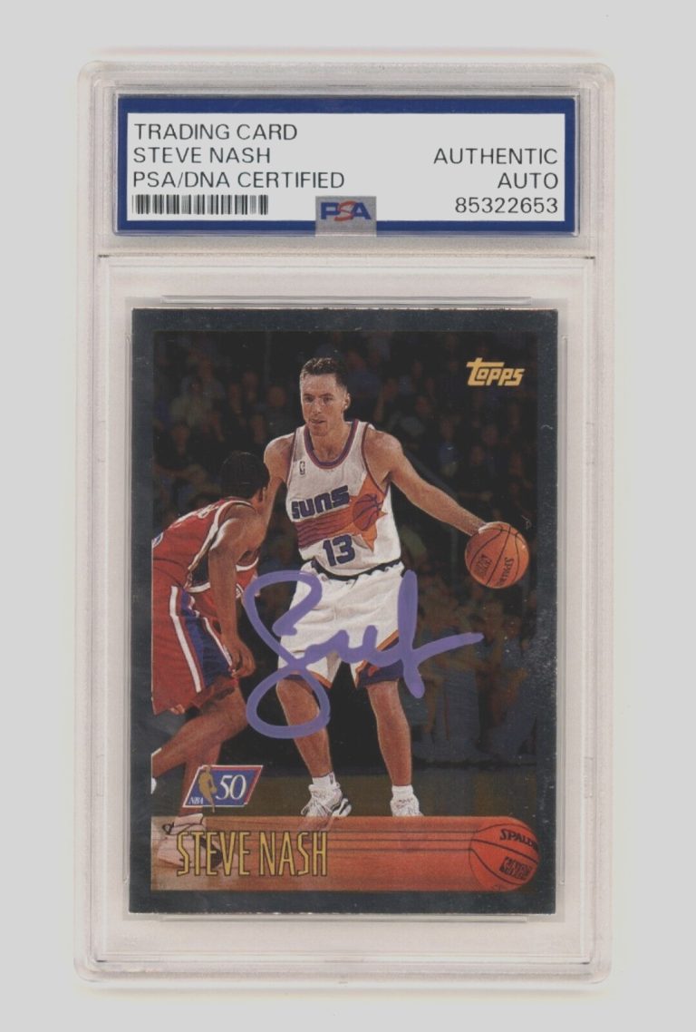 Steve Nash 1996-97 Topps Silver Foil NBA 50 #182 Rookie RC PSA Auth. Auto HOF