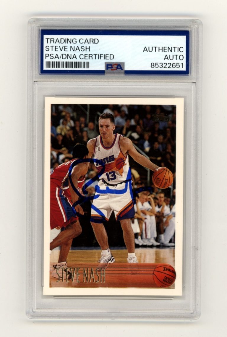 Steve Nash 1996-97 Topps #182 Rookie RC Signed PSA Authentic Auto Suns HOF