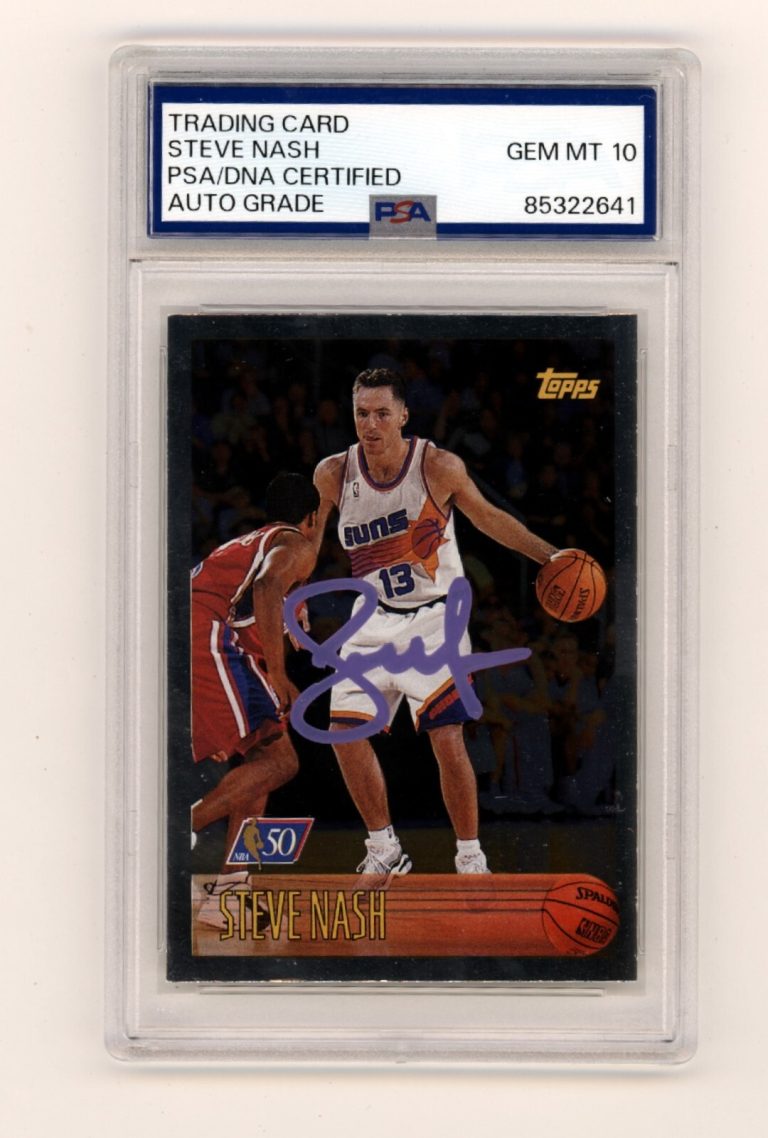 Steve Nash 1996-97 Topps Silver Foil NBA 50 #182 Rookie RC PSA 10 Auto Suns HOF