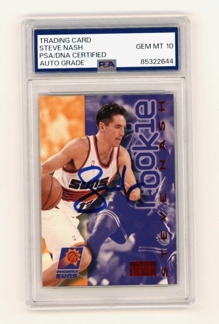 Steve Nash 1996-97 Skybox Premium Star Rubies #227 Rookie RC Signed PSA 10 Auto
