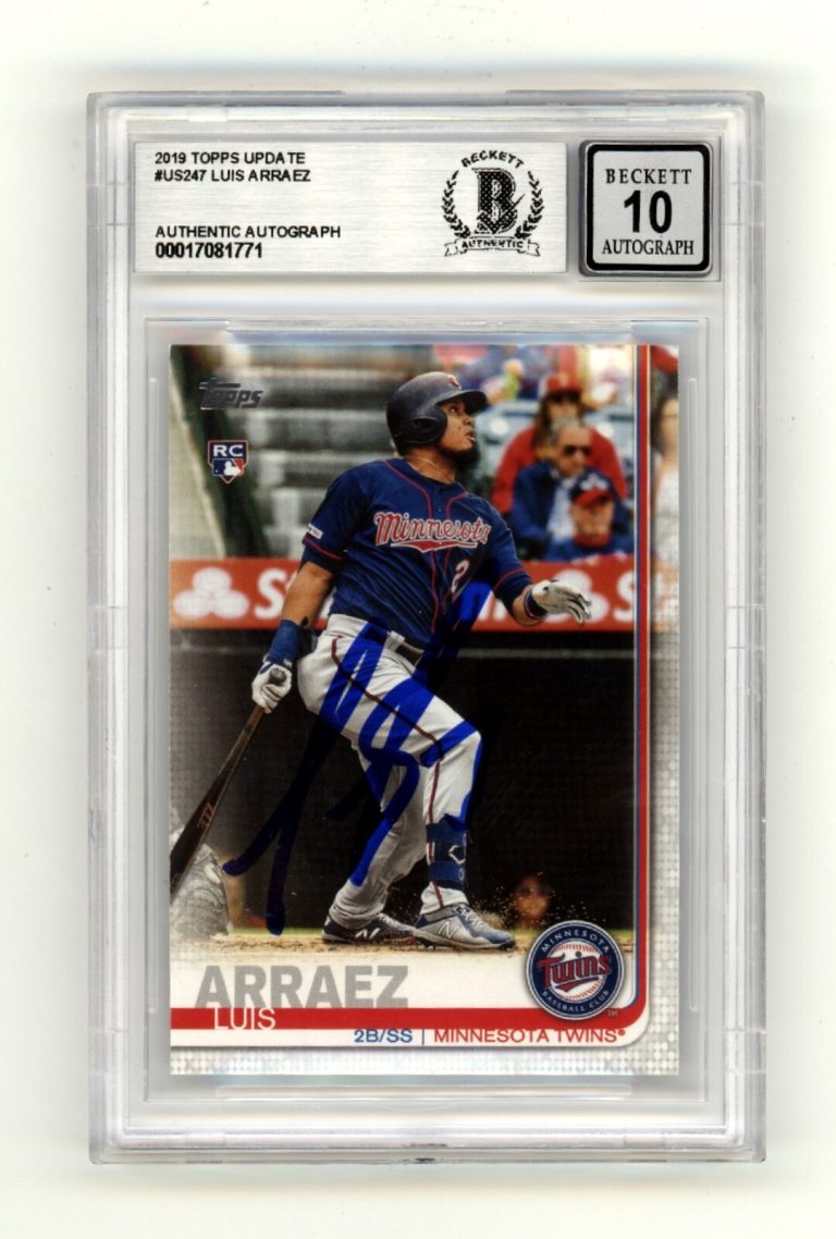 Luis Arraez 2019 Topps Update #US247 Rookie RC Signed Beckett BAS BGS 10 Auto