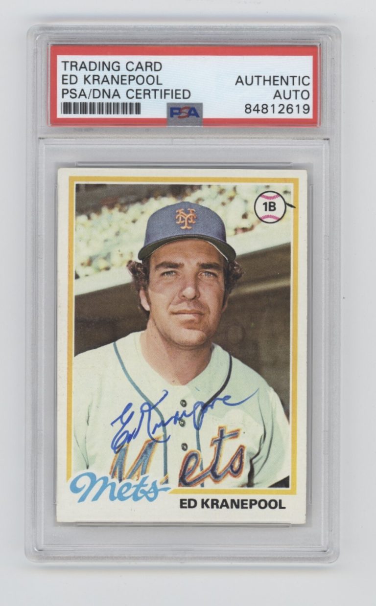 Ed Kranepool 1978 Topps Baseball #49 Signed PSA Authentic Auto New York Mets
