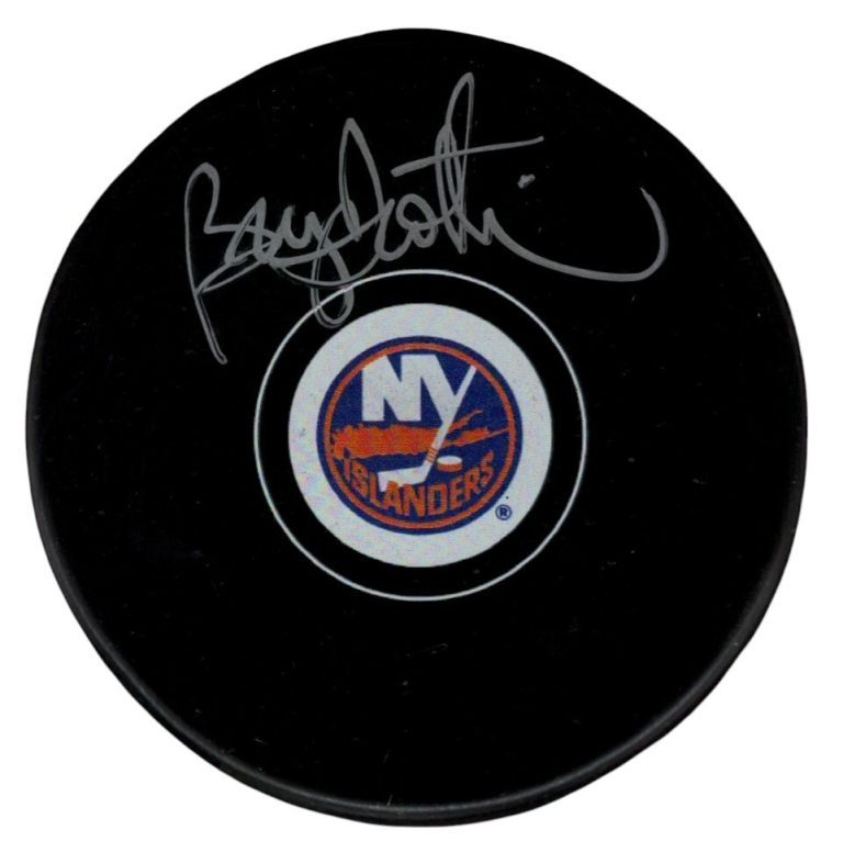Bryan Trottier Signed Autographed New York Islanders Logo Puck JSA COA