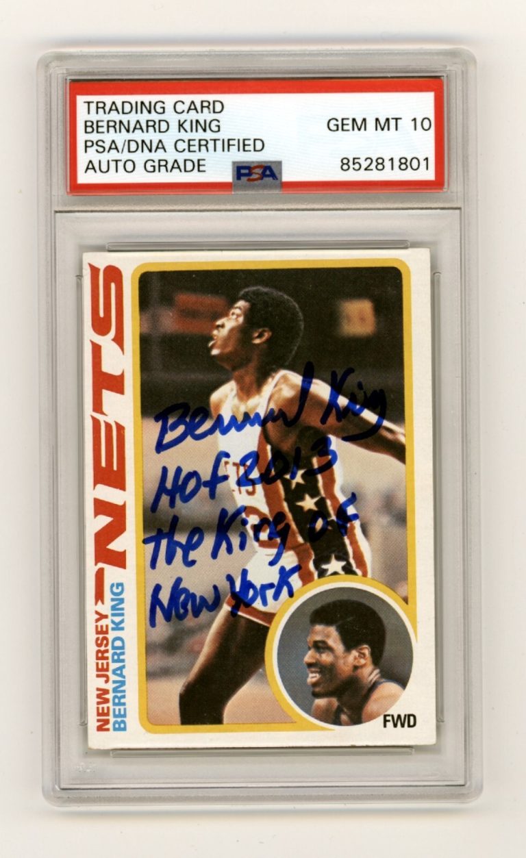 Bernard King 1978-79 Topps #75 Rookie RC w/ HOF & NY Insc. Signed PSA 10 Auto