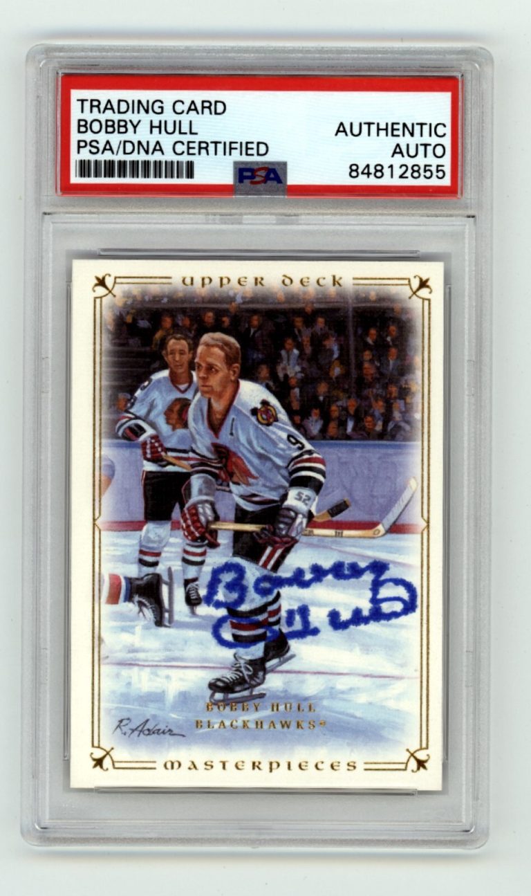 Bobby Hull 2008-09 Upper Deck Masterpieces #46 Signed PSA Authentic Auto HOF