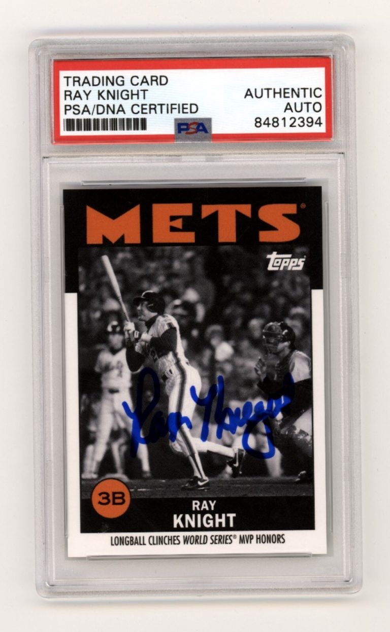 Ray Knight 2021 Topps Once Upon a Time in Queens B/W #47 Signed PSA Auto Mets