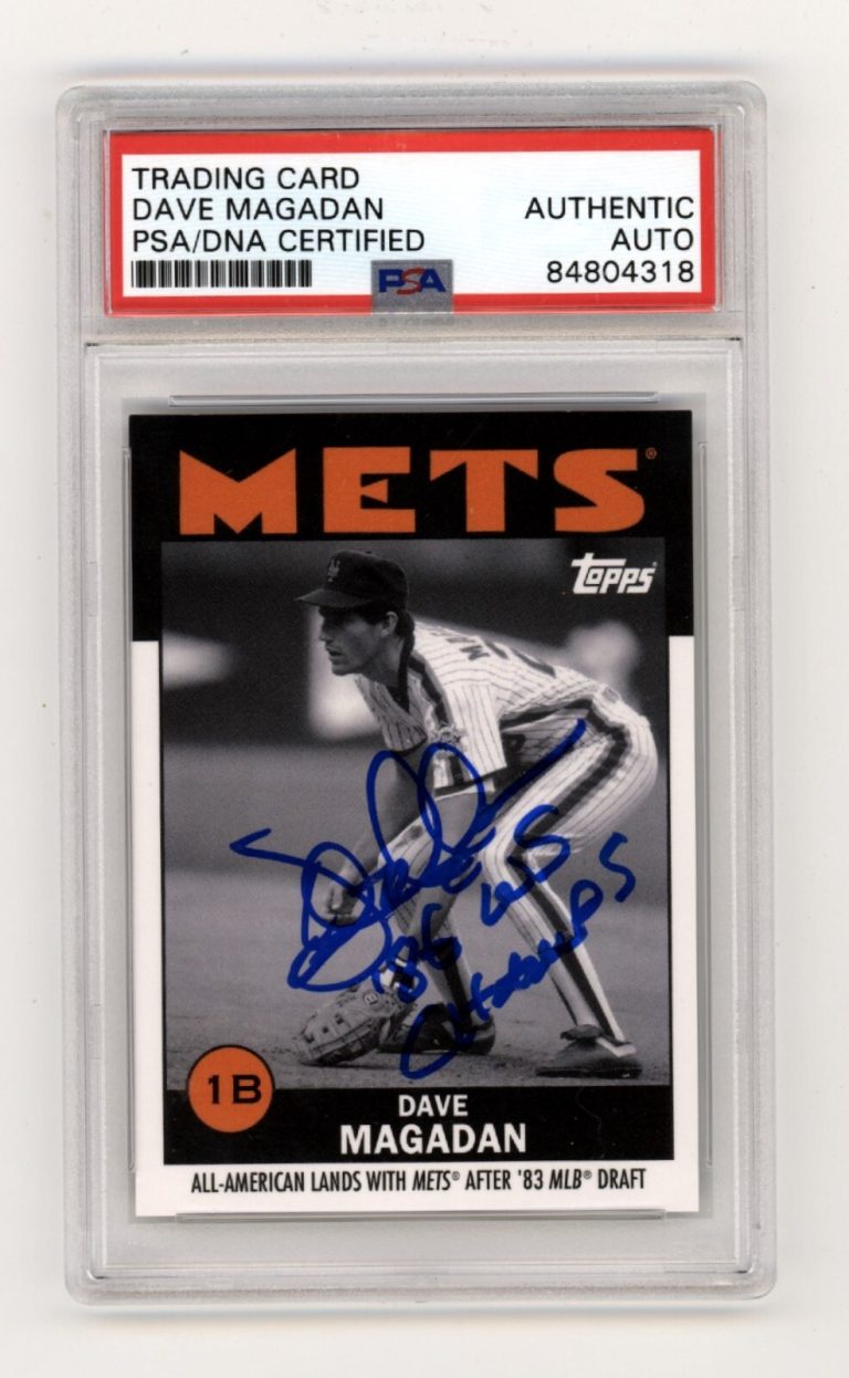 Dave Magadan 2021 Topps Once Upon a Time in Queens B/W #18 86 WS Champs PSA Auto