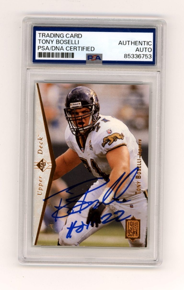 Tony Boselli 1995 Upper Deck SP #147 Signed Rookie RC w/ HOF 22 PSA Auto