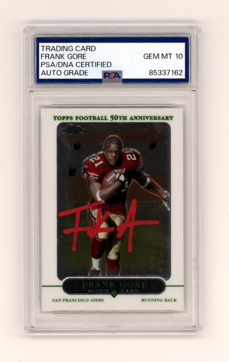 Frank Gore 2005 Topps Chrome #177 Signed Rookie PSA 10 Auto 49er's