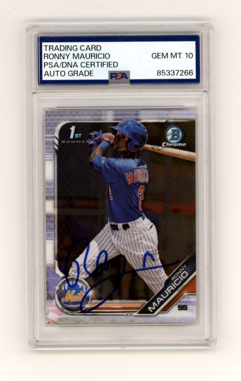 Ronny Mauricio 2019 Bowman Chrome #BCP-107 1st Prospect Signed RC PSA 10 Auto