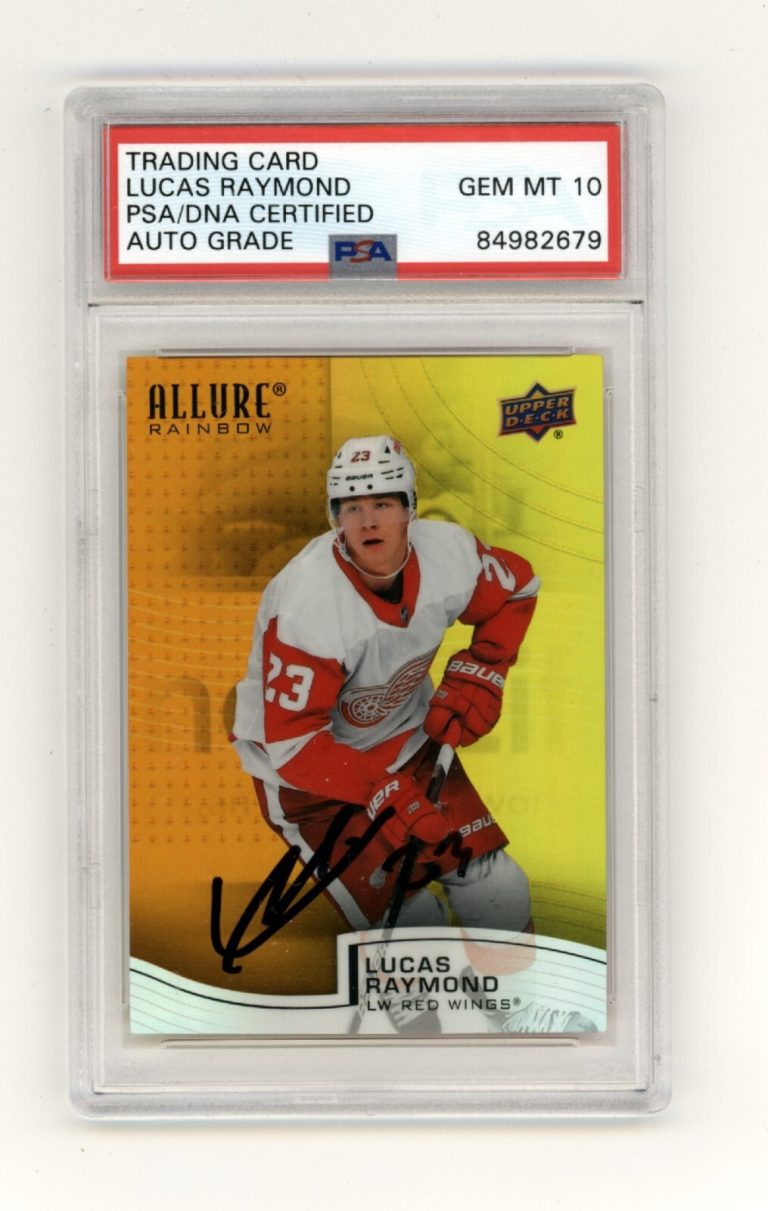 Lucas Raymond 2021-22 Upper Deck Allure Rainbow #R-6 Rookie RC PSA 10 Auto