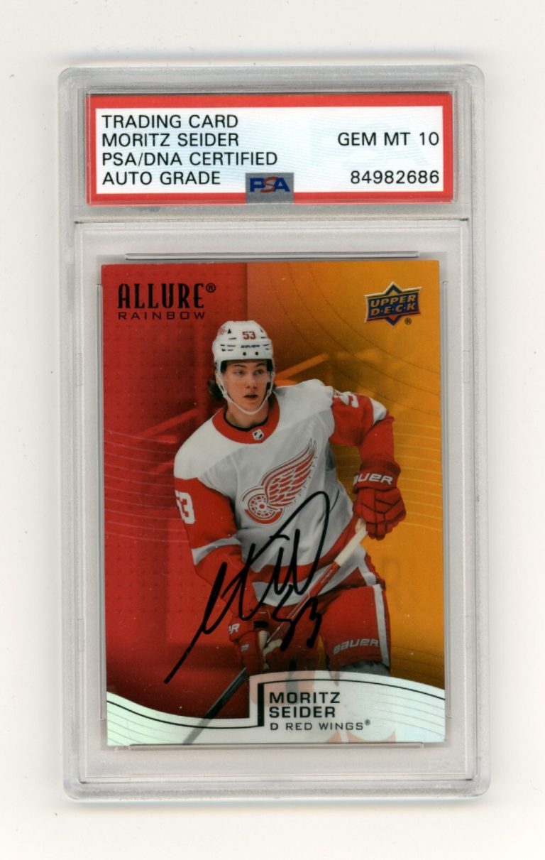 Moritz Seider 2021-22 Upper Deck Allure RO Rainbow #R-16 Rookie RC PSA 10 Auto