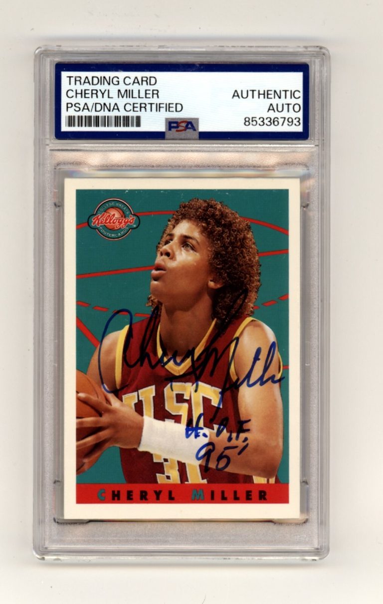 Cheryl Miller 1993 Kellogg's College Greats RC Signed w/ HOF 95 PSA Auto