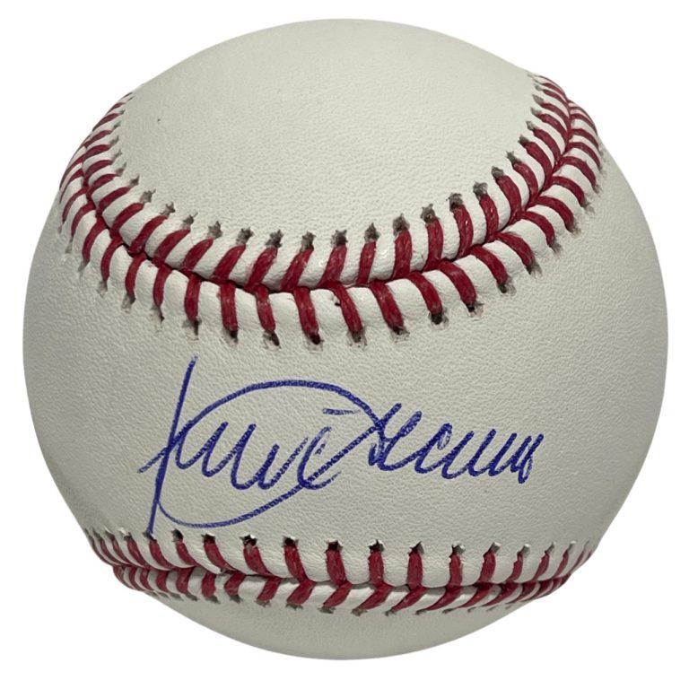 Julio Franco Signed Rawlings ROMLB Baseball Beckett Witness BAS COA Rangers