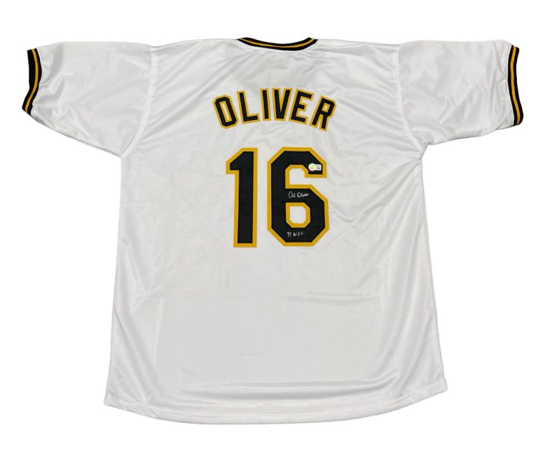 Al Oliver Signed Pittsburgh Pirates Custom Jersey w/ 71 WSC Beckett Wit BAS COA