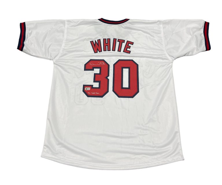 Devon White Signed California Angels Custom Jersey w/ 7x GG Beckett Wit BAS COA